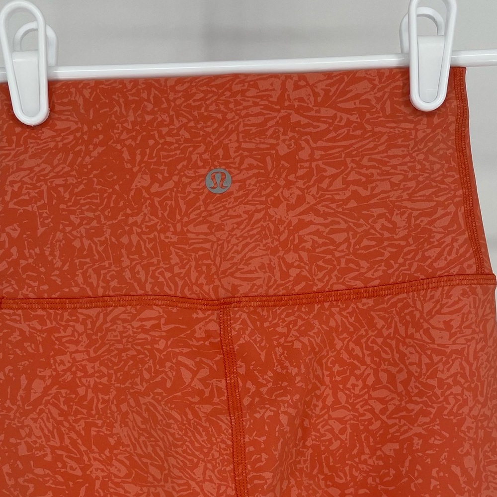 LULULEMON NWT WUNDER TRAIN HIGH RISE BIKE SHORT 8” CRUNCH WARM CORAL - Picture 7 of 9